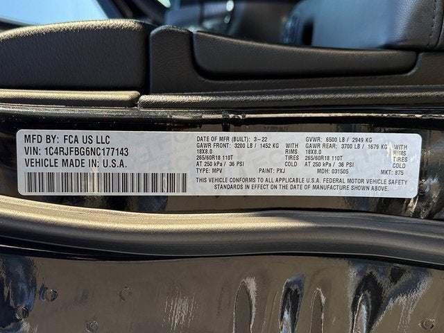 2022 Jeep Grand Cherokee WK Limited 4x4