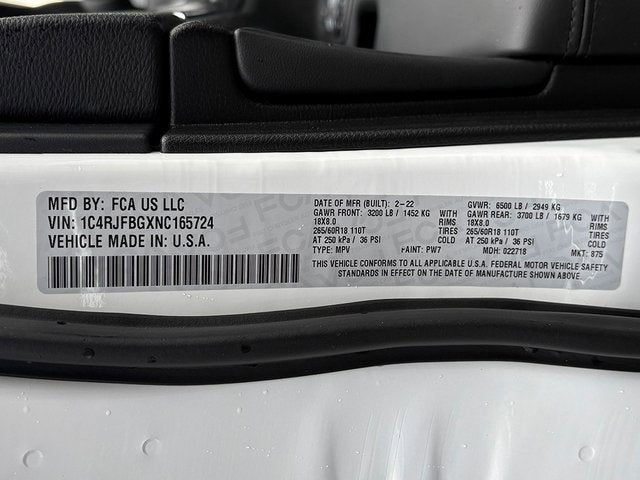 2022 Jeep Grand Cherokee WK Limited 4x4