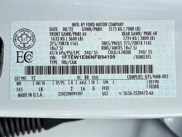 2022 Ford F-150 Tremor