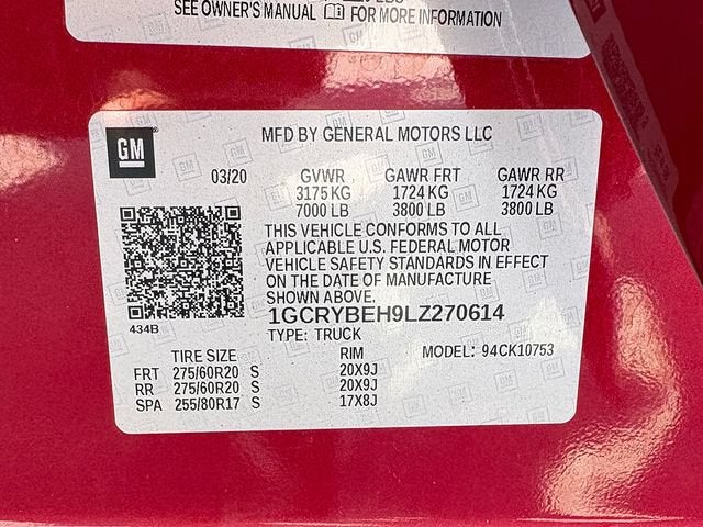 2020 Chevrolet Silverado 1500 4WD Double Cab Standard Bed Custom