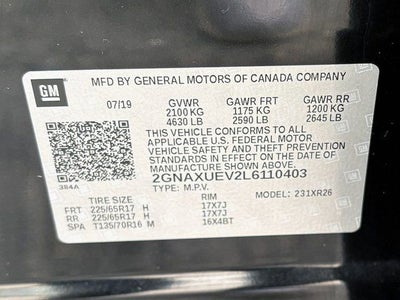 2020 Chevrolet Equinox AWD LT 1.5L Turbo