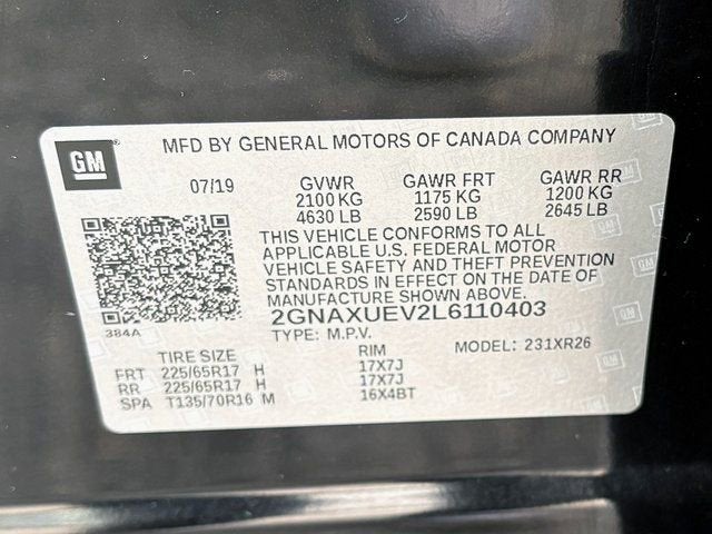 2020 Chevrolet Equinox AWD LT 1.5L Turbo