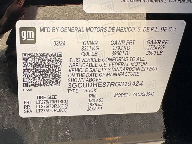 2024 Chevrolet Silverado 1500 4WD Crew Cab Short Bed ZR2