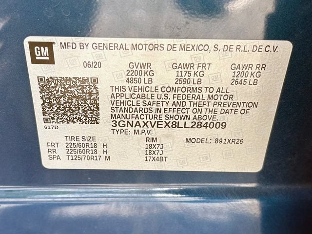 2020 Chevrolet Equinox AWD LT 2.0L Turbo