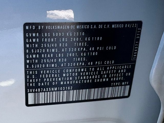 2022 Volkswagen Tiguan 2.0T SEL R-Line