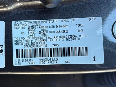 2022 Toyota Tundra Limited