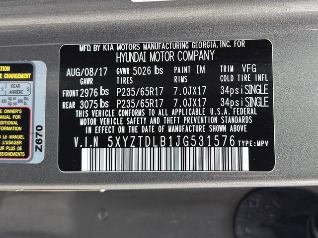 2018 Hyundai Santa Fe Sport 2.4L