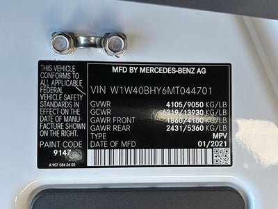 2021 Mercedes-Benz Sprinter 2500 Cargo 144 WB