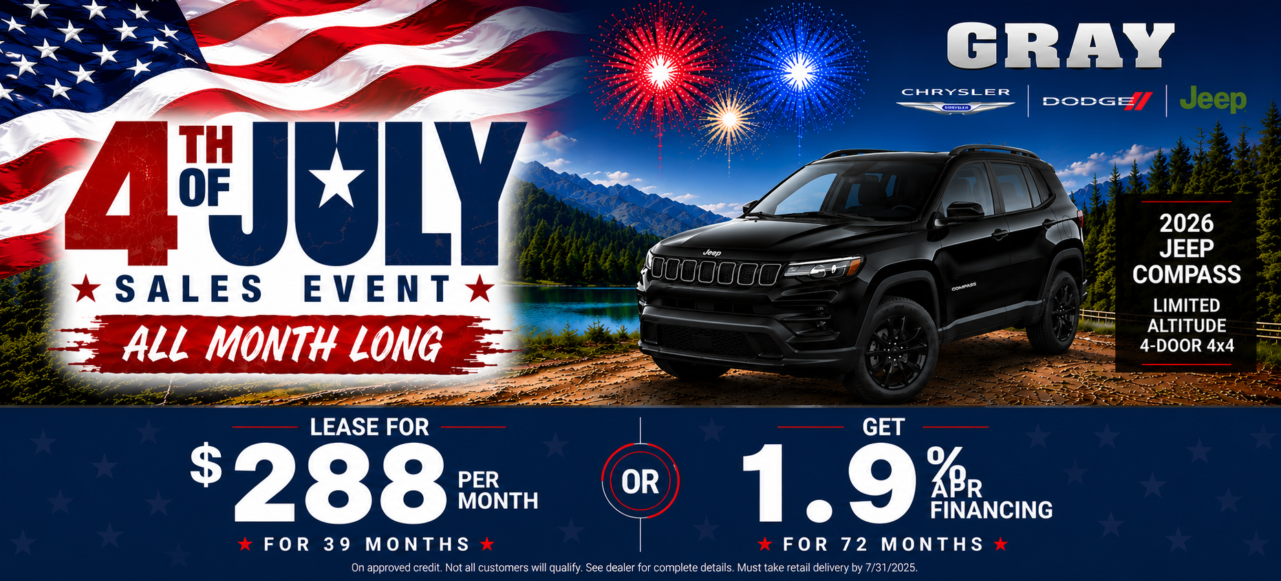 Jeep Compass July Offer