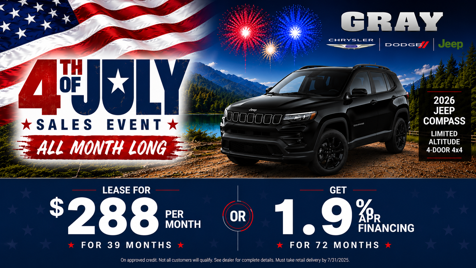 Jeep Compass July Offer