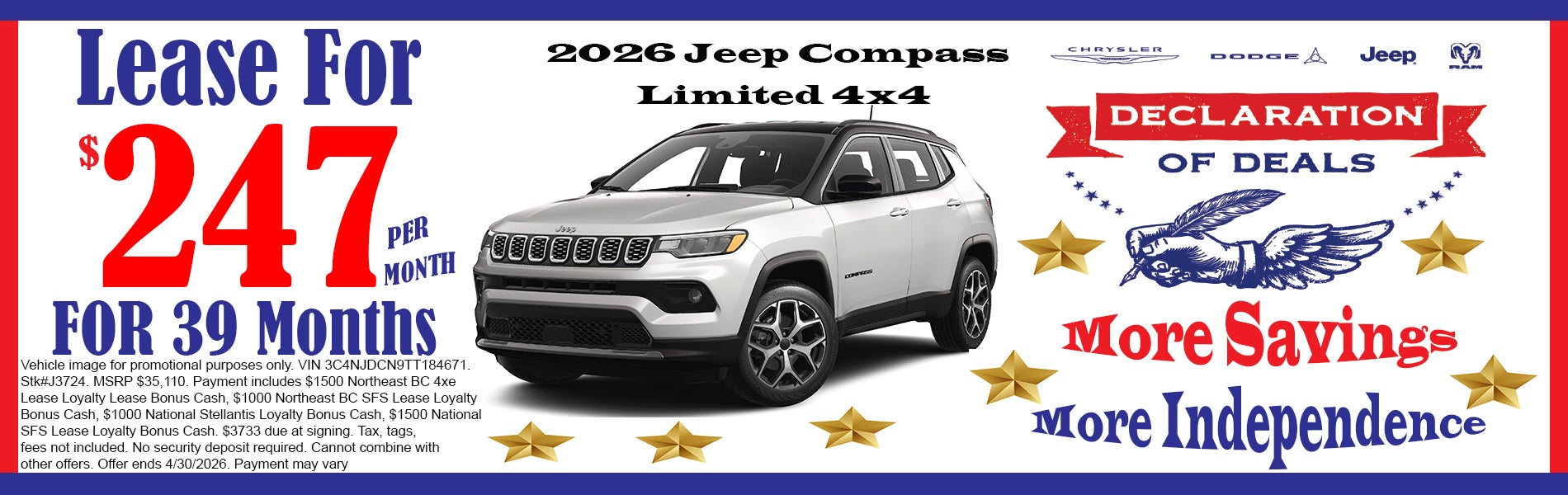 Jeep Compass April Special