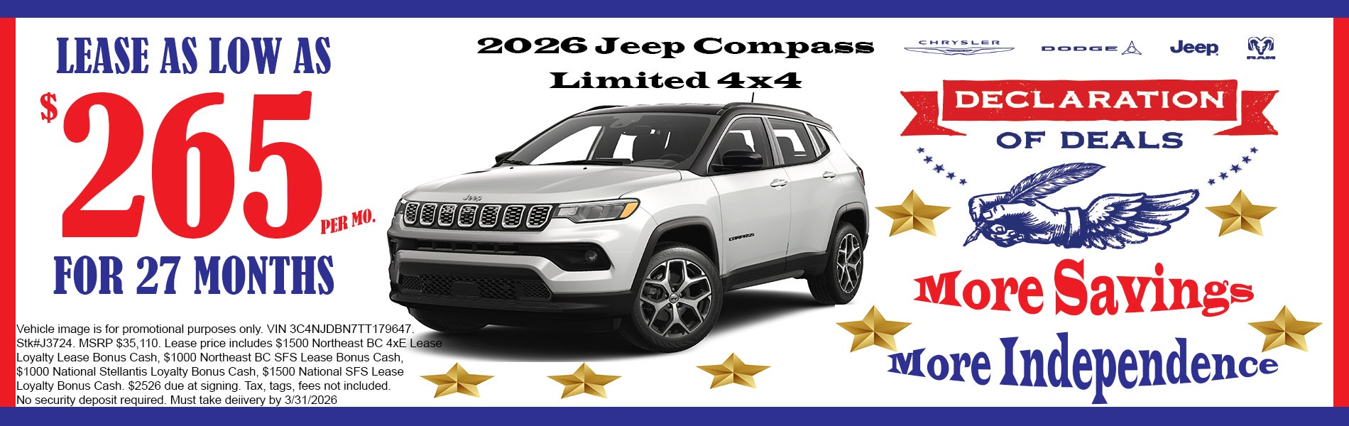 Jeep Compass Lease Special