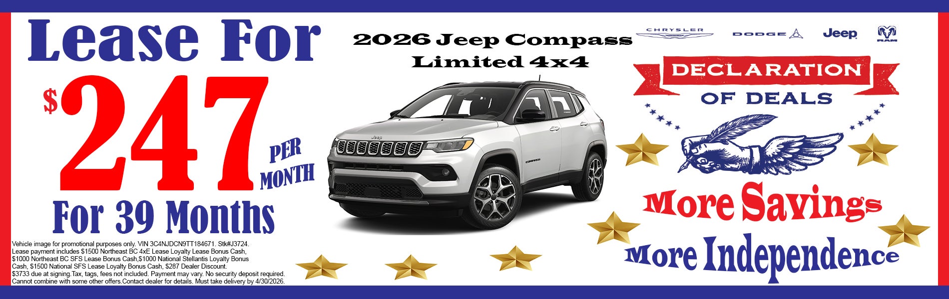 Jeep Compass April Special