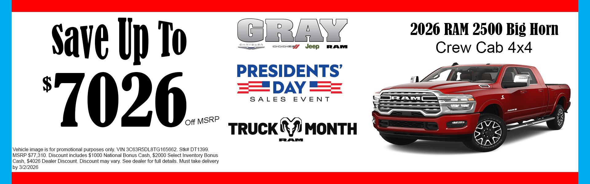 Ram 2500 Big Horn February Special