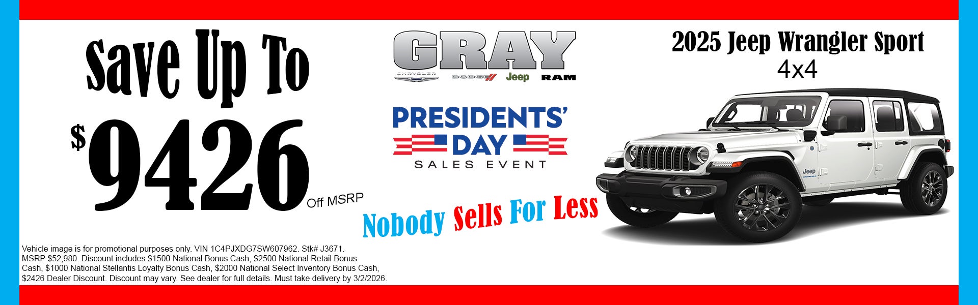 Jeep Wrangler February Special